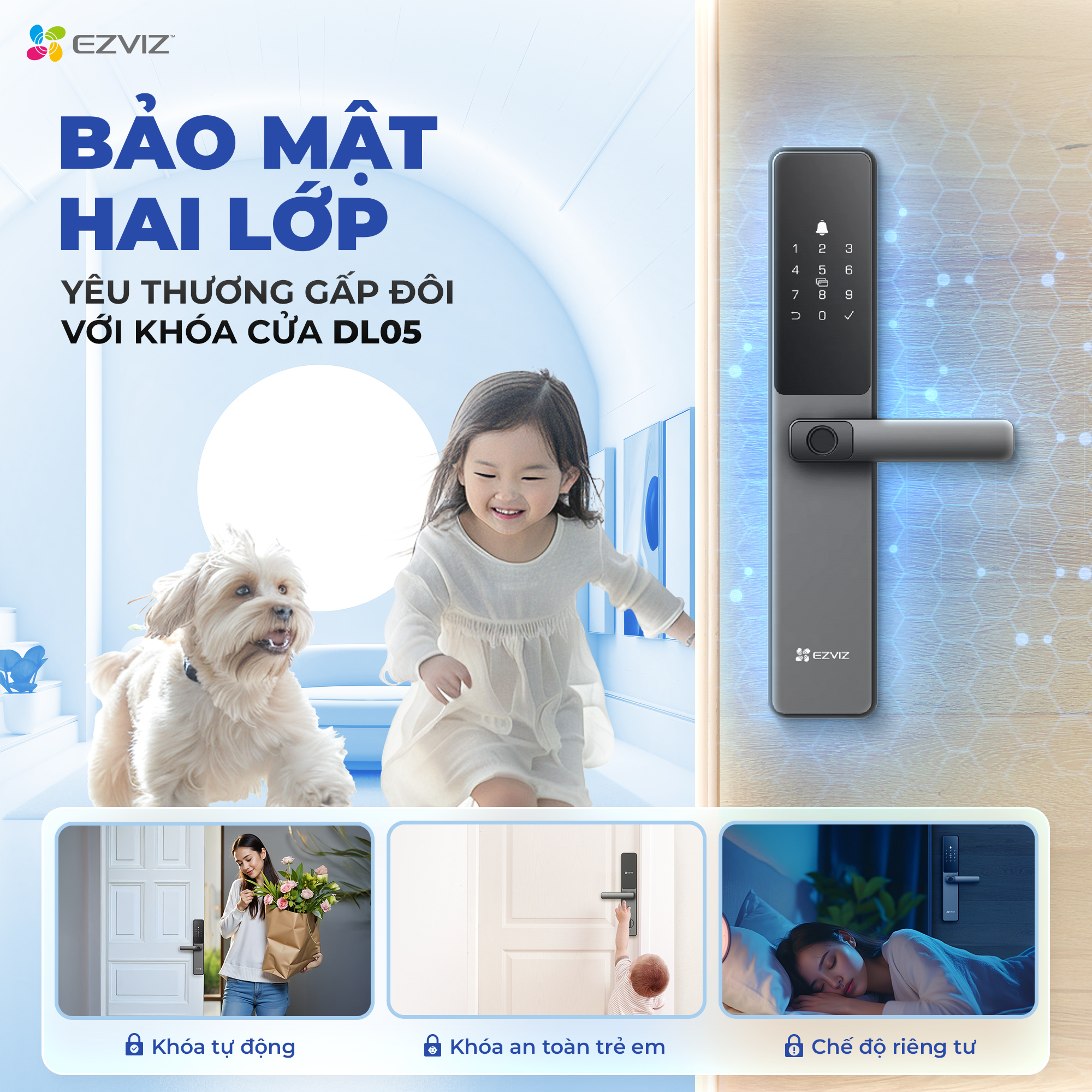 Khóa Vân Tay Ezviz DL05 Khóa Cửa Thông Minh