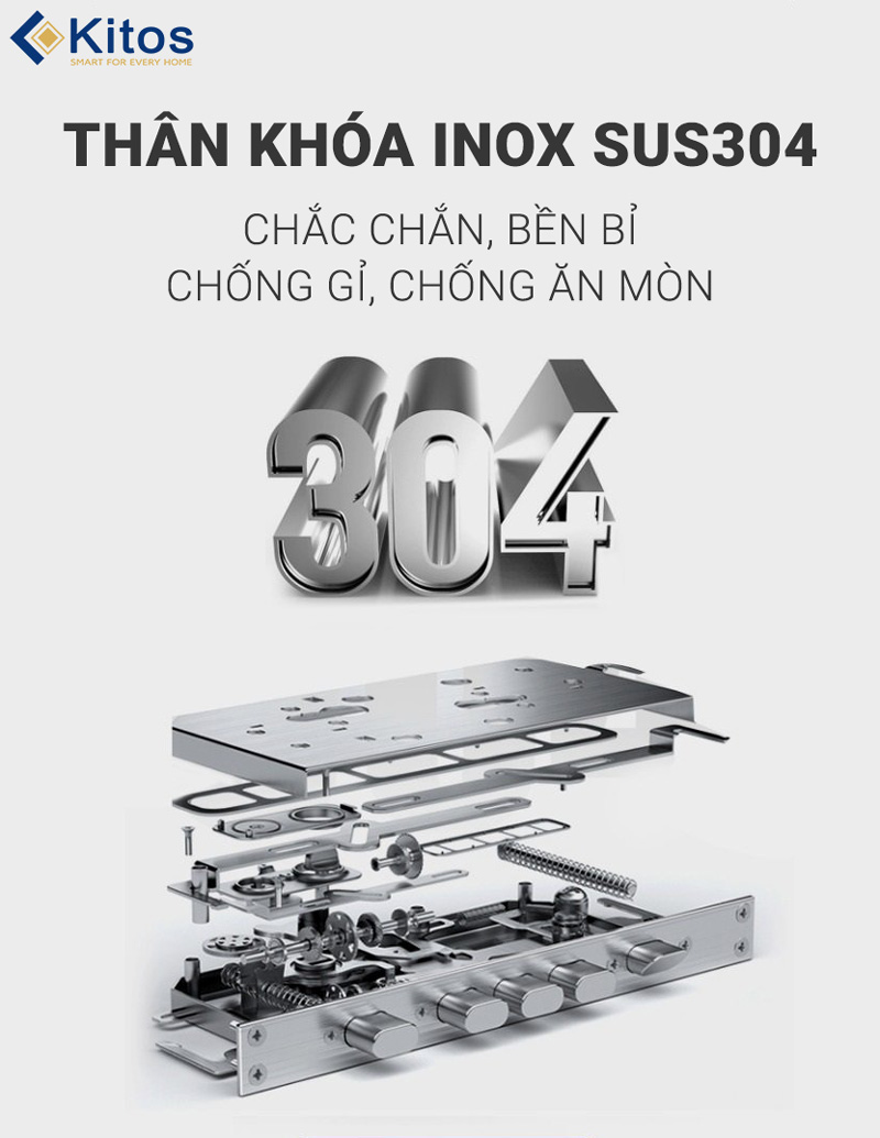 Khóa cửa vân tay có camera + màn hình Kitos KT X8 24 Kitos ALS3 Face ID 11
