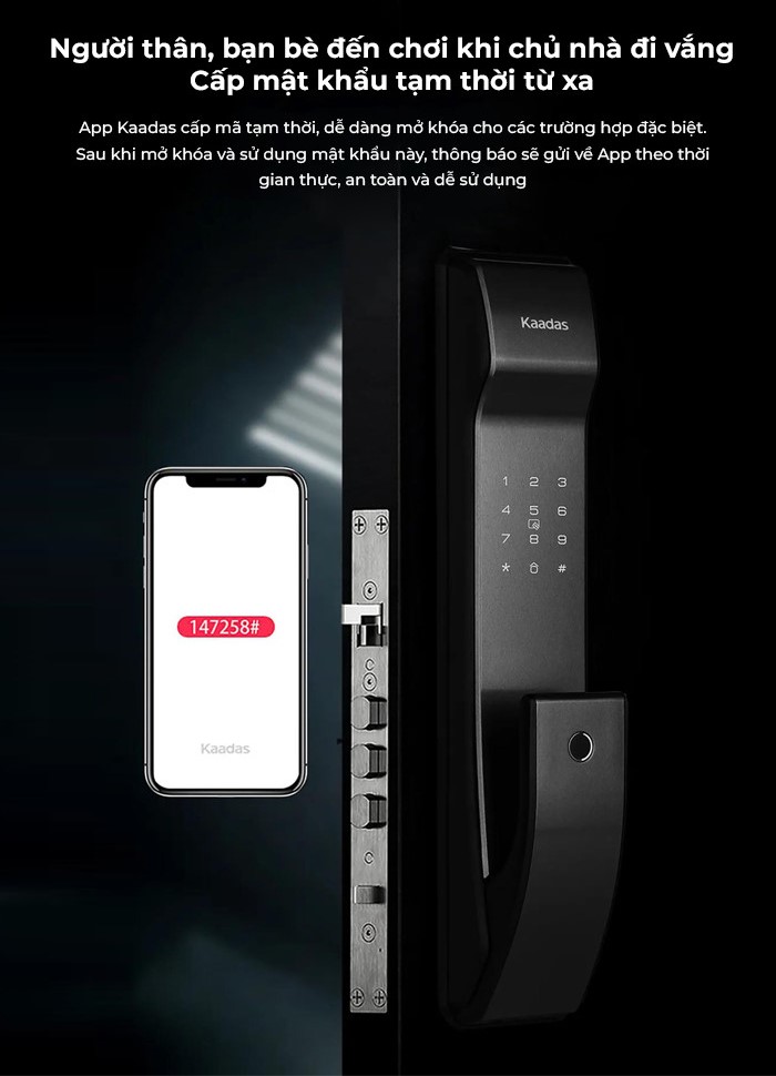 Khóa vân tay Kaadas K9-5W tích hợp Wifi & cảm biến mở cửa 16 kaadas k9 5w b5